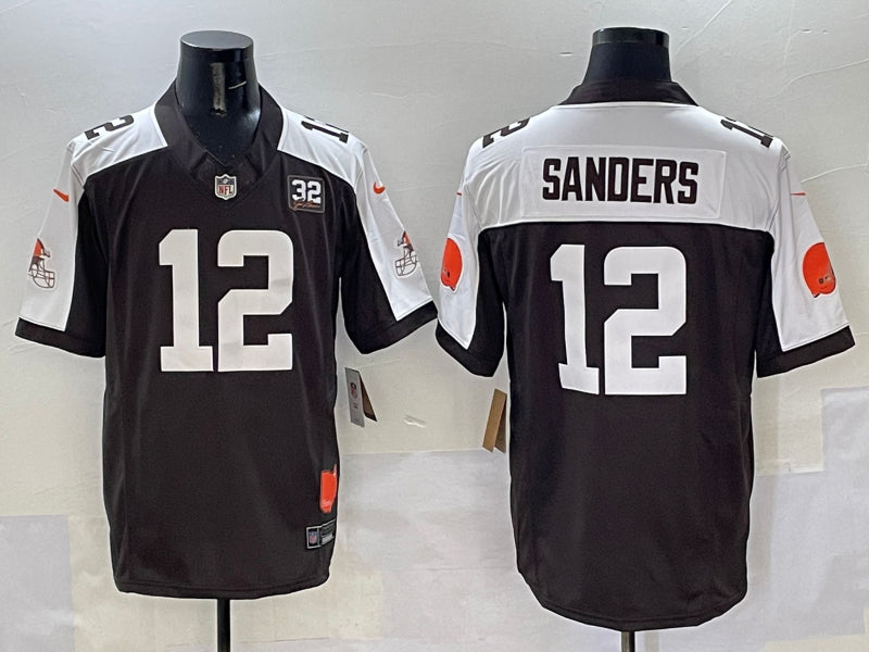 Men’s Cleveland Browns Shedeur Sanders #12 Brown Jersey