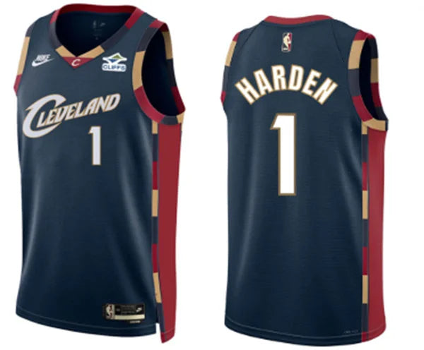 Mens Cleveland Cavaliers #1 James Harden Nike Navy Classic Edition Swingman Jersey