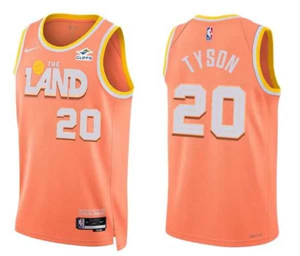 Mens Cleveland Cavaliers #20 Jaylon Tyson Nike Orange 2025-26 City Edition Swingman Jersey