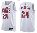 Mens Cleveland Cavaliers #24 Tyrese Proctor White Association Edition Swingman Jersey