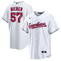 Men’s Cleveland Guardians Shane Bieber #57 White Jersey