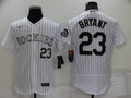 Men’s Colorado Rockies Kris Bryant #23 White Baseball Jersey