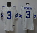 Mens Dallas Cowboys #3 George Pickens Nike White Vapor F.U.S.E. Limited Jersey