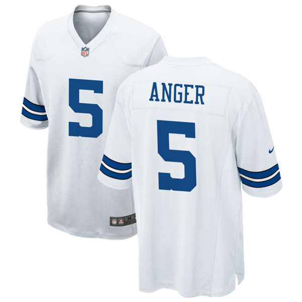 Mens Dallas Cowboys #5 Bryan Anger Nike 2023 White Vapor F.U.S.E. Limited Jersey