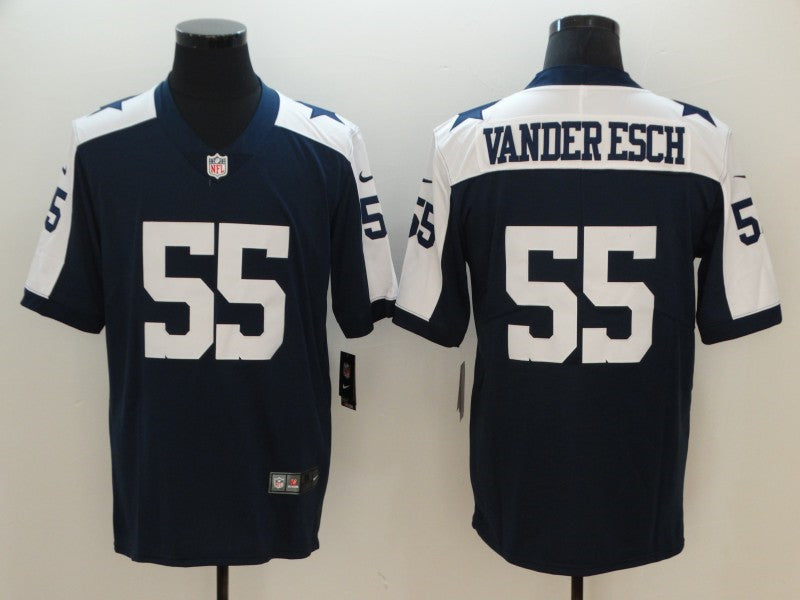 Men’s Dallas Cowboys #55 Leighton Vander Esch Nike Navy Alternate Vapor Limited Jersey