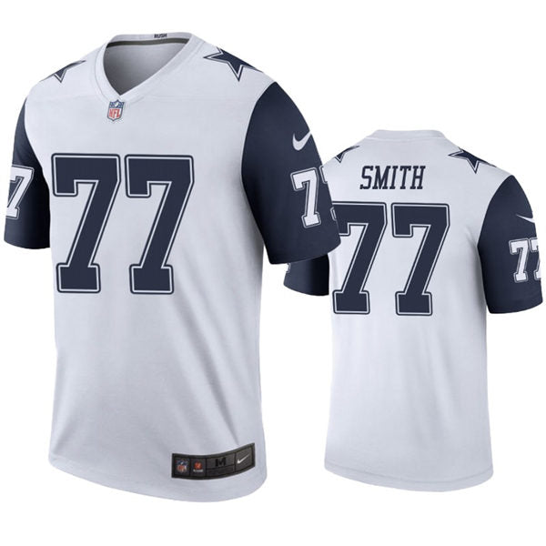 Mens Dallas Cowboys #77 Tyron Smith Nike White Color Rush Legend Player Jersey