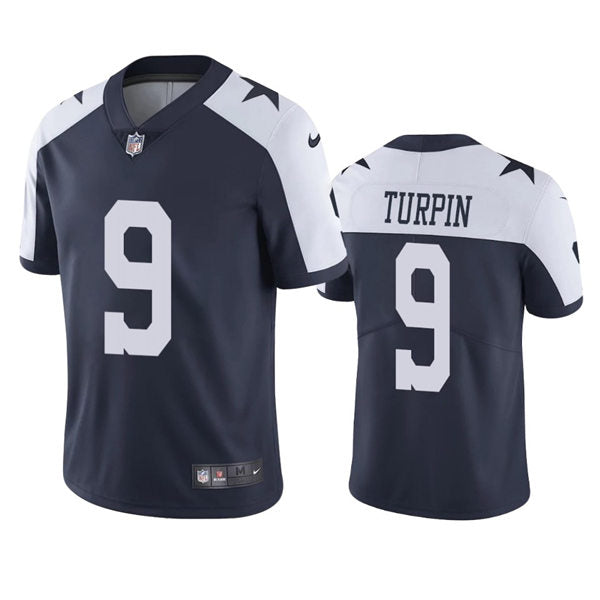 Mens Dallas Cowboys #9 KaVontae Turpin Navy Alternate Vapor Limited Jersey