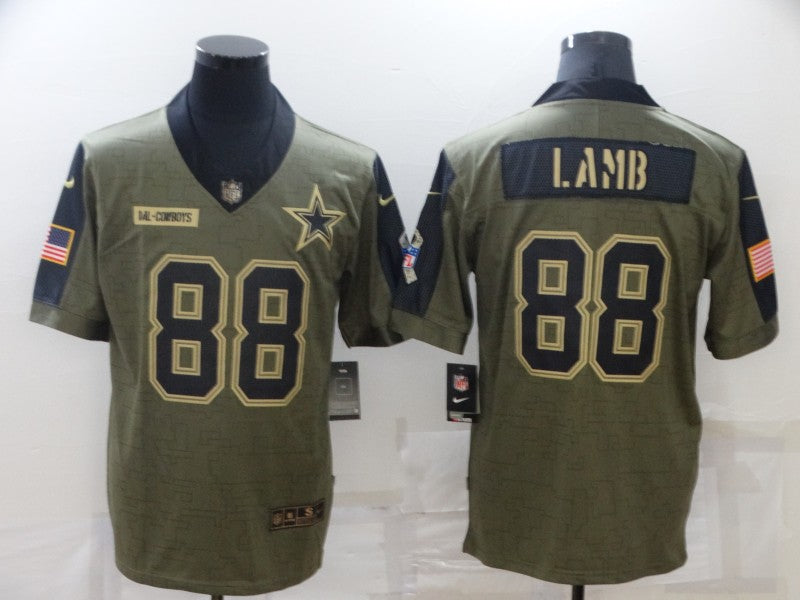 Men’s Dallas Cowboys CeeDee Lamb #88 Brown Jersey