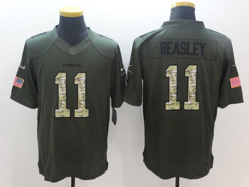 Men’s Dallas Cowboys Cole Beasley #11 Army Green Jersey