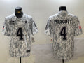 Men’s Dallas Cowboys Dak Prescott #4 Arctic Camo 2024 Salute to Service Limited Jersey