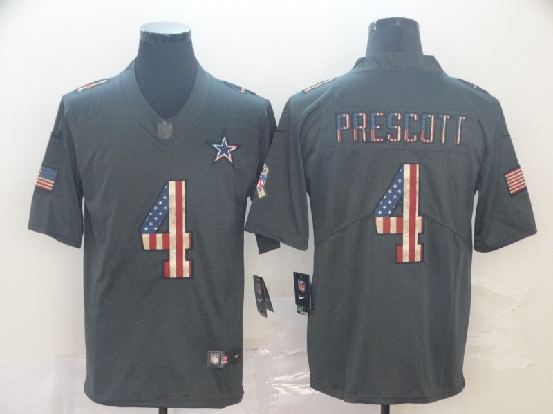 Men’s Dallas Cowboys Dak Prescott #4 Black Team Jersey