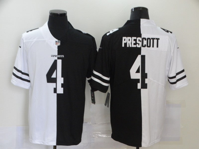 Men’s Dallas Cowboys Dak Prescott #4 Black/White Jersey