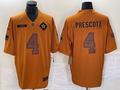 Men’s Dallas Cowboys Dak Prescott #4 Brown 2023 Salute To Service Limited Jersey