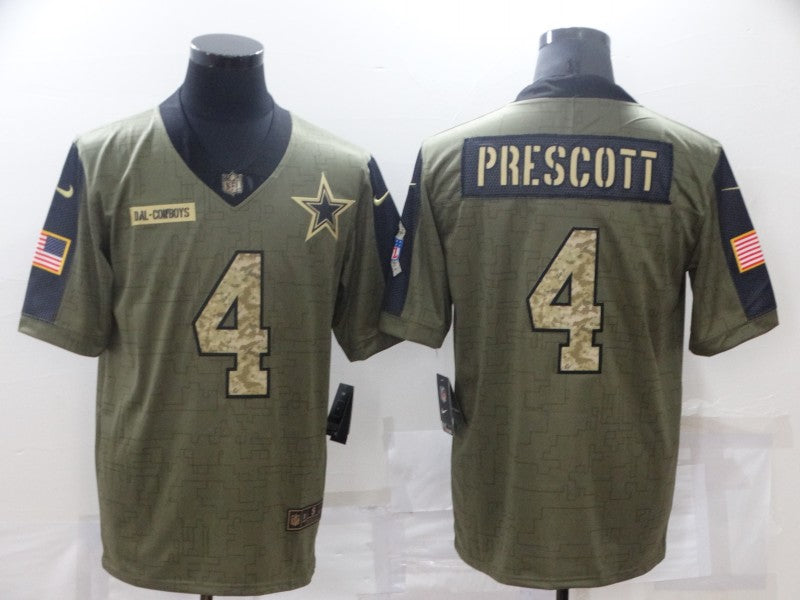 Men’s Dallas Cowboys Dak Prescott #4 Brown Jersey
