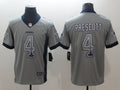 Men’s Dallas Cowboys Dak Prescott #4 Gray Authentic Jersey