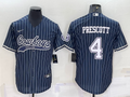Men’s Dallas Cowboys Dak Prescott #4 Navy Jersey Joint Edition
