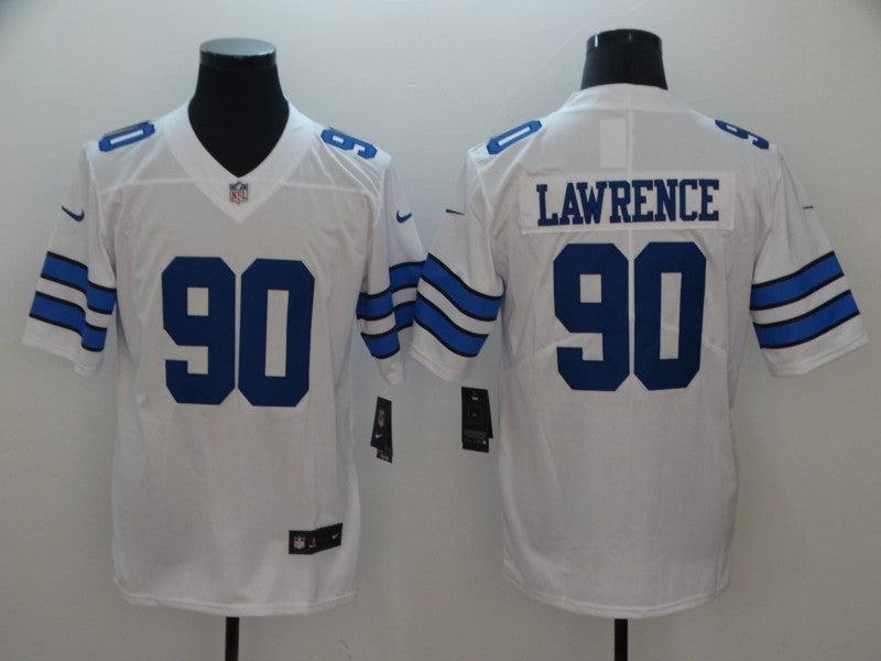Men’s Dallas Cowboys DeMarcus Lawrence #90 White Jersey