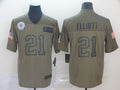 Men’s Dallas Cowboys Ezekiel Elliott #21 Brown Jersey