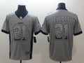 Men’s Dallas Cowboys Ezekiel Elliott #21 Gray Authentic Jersey
