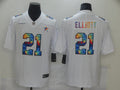 Men’s Dallas Cowboys Ezekiel Elliott #21 White Jersey
