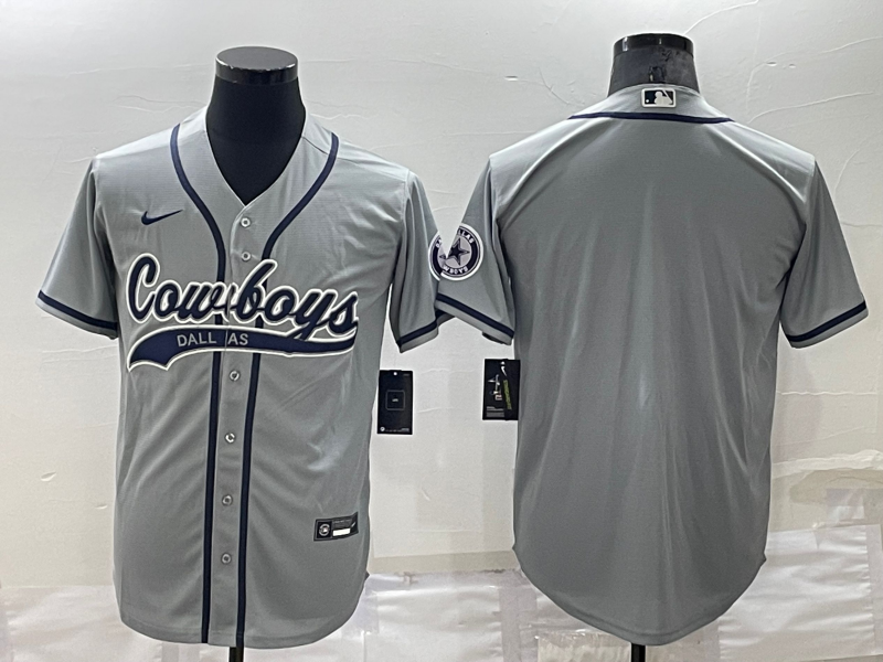 Men’s Dallas Cowboys Gray Blank Jersey
