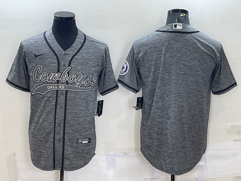 Men’s Dallas Cowboys Gray Blank Jersey