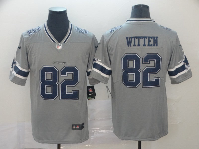 Men’s Dallas Cowboys Jason Witten #82 Gray Inverted Legend Jersey