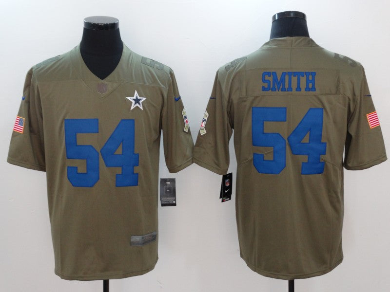 Men’s Dallas Cowboys Jaylon Smith #54 Brown Alternate Jersey