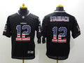 Men’s Dallas Cowboys Roger Staubach #12 Black Jersey