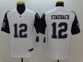 Men’s Dallas Cowboys Roger Staubach #12 White Jersey