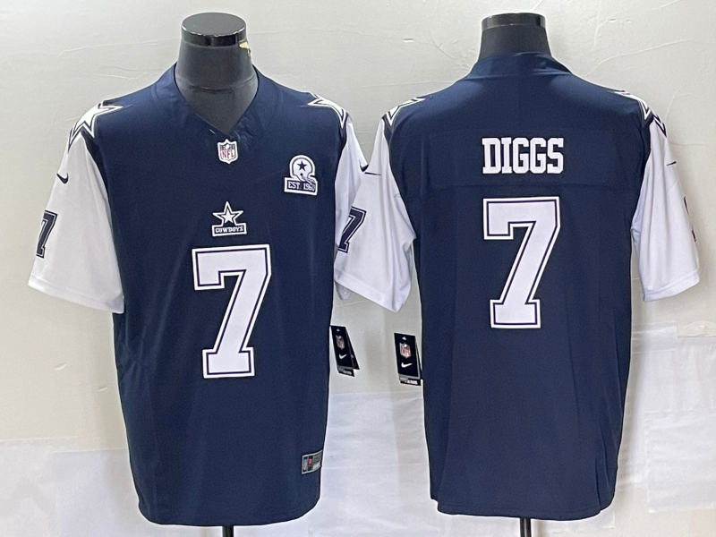 Men’s Dallas Cowboys Trevon Diggs #7 Navy Jersey