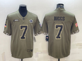 Men’s Dallas Cowboys Trevon Diggs #7 Olive 2022 Salute To Service Limited Jersey