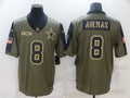Men’s Dallas Cowboys Troy Aikman #8 Brown Jersey