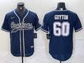 Men’s Dallas Cowboys Tyler Guyton #60 Navy Jersey