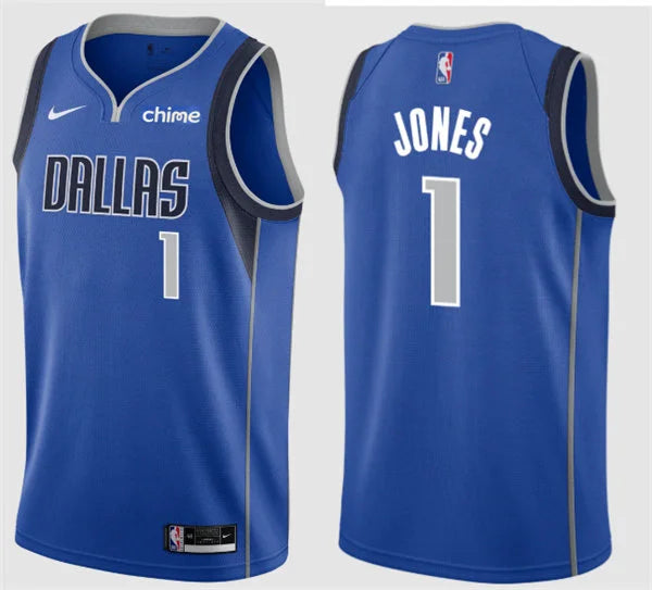 Mens Dallas Mavericks #1 Tyus Jones Nike Blue Icon Edition Swingman Jersey