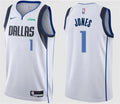 Mens Dallas Mavericks #1 Tyus Jones Nike White Association Edition Jersey