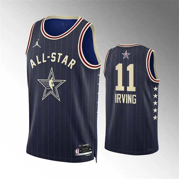 Men’s Dallas Mavericks #11 Kyrie Irving Navy 2024 NBA All-Star Game Swingman Jersey