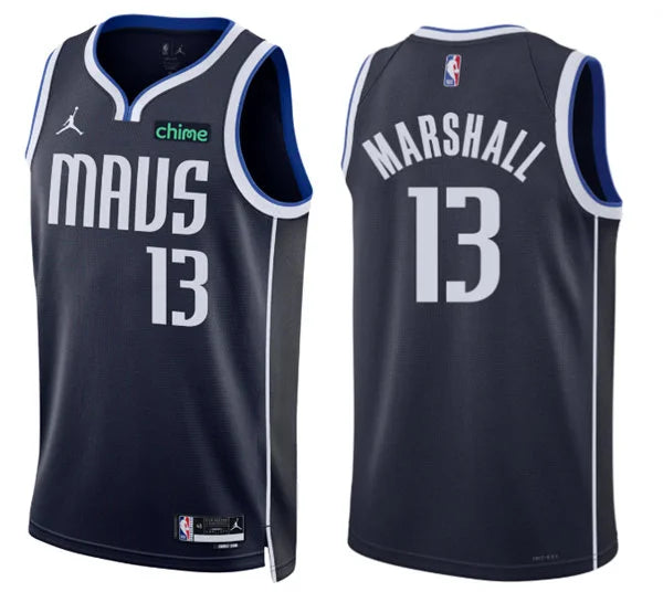 Mens Dallas Mavericks #13 Naji Marshall Navy Statement Edition Swingman Jersey