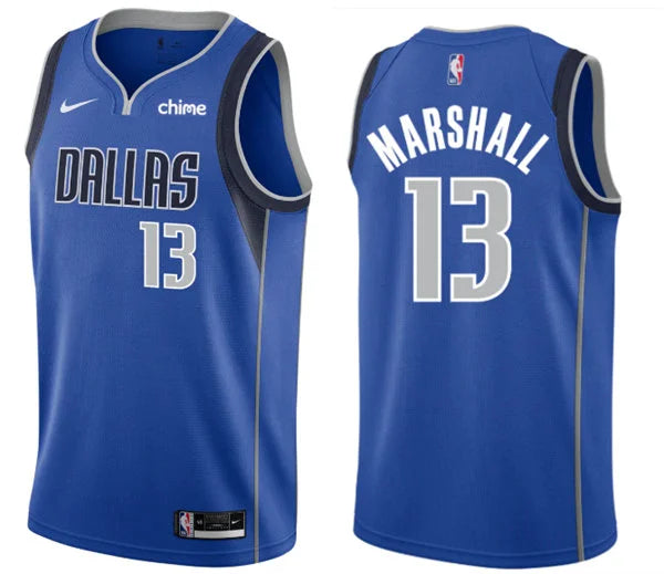 Mens Dallas Mavericks #13 Naji Marshall Nike Blue Icon Edition Swingman Jersey