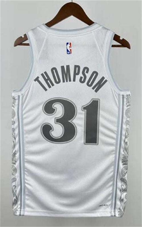 Mens Dallas Mavericks #31 Klay Thompson Nike White 2024-25 City Edition Swingman Jersey