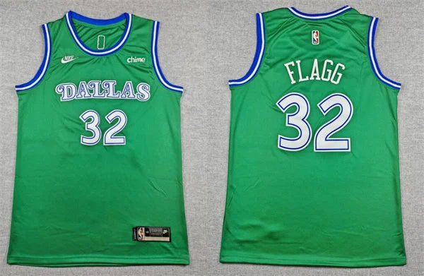 Mens Dallas Mavericks #32 Cooper Flagg Nike Green Classic Edition Jersey