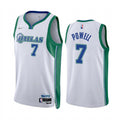 Mens Dallas Mavericks #7 Dwight Powell Nike NBA 75TH White 2021-22 City Edition Jersey