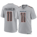 Mens Denver Broncos #11 Troy Franklin Gray Atmosphere Fashion Game Jersey