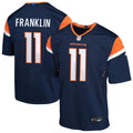 Mens Denver Broncos #11 Troy Franklin Nike Navy Alternate Vapor F.U.S.E. Limited Player Jersey