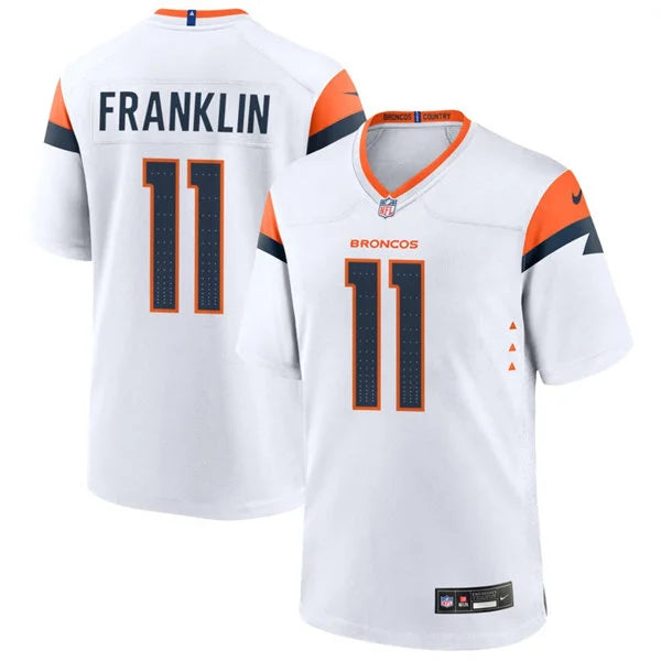 Mens Denver Broncos #11 Troy Franklin Nike White Vapor F.U.S.E. Limited Player Jersey