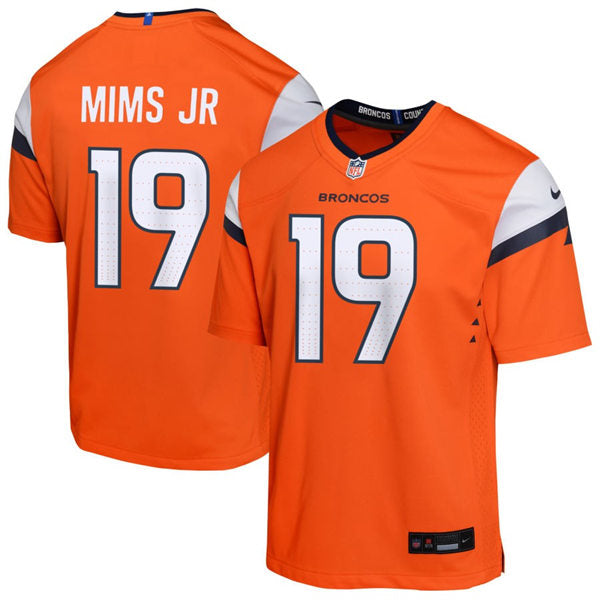 Mens Denver Broncos #19 Marvin Mims Jr. Nike Orange Vapor F.U.S.E. Limited Jersey