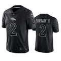Men’s Denver Broncos #2 Patrick Surtain II Black Reflective Limited Jersey