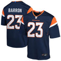 Mens Denver Broncos #23 Jahdae Barron Nike Navy Alternate Vapor F.U.S.E. Limited Player Jersey