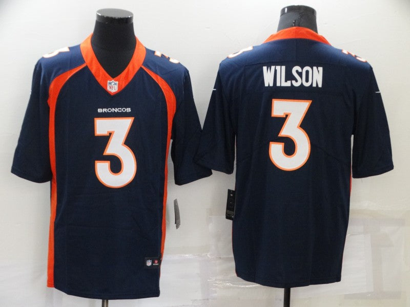 Men’s Denver Broncos #3 Russell Wilson Nike Navy Vapor Untouchable Limited Jersey