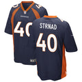 Mens Denver Broncos #40 Justin Strnad Nike Navy Vapor Untouchable Limited Jersey